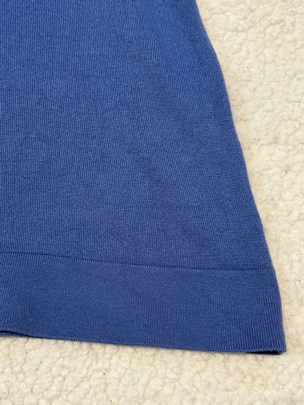 Pendelton V-Neck Silk Cashmere Cotton Long Sleeve Knit Sweater XL Blue